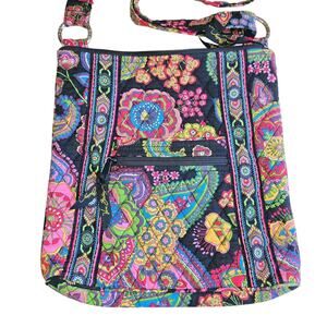 Symphony in Hue Vera Bradley  Paisley Floral Crossbody Triple Hipster Boho
